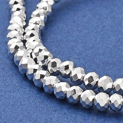 Electroplate Glass Beads Strands EGLA-D030-15A-06-1