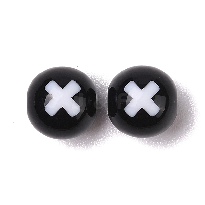 Two-tone Acrylic Beads OACR-U003-14-1-1