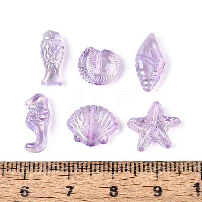 Ocean Theme Transparent Acrylic Beads TACR-T028-69B-1