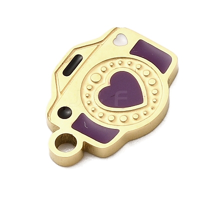 304 Stainless Steel Enamel Charms STAS-I336-04G-01-1
