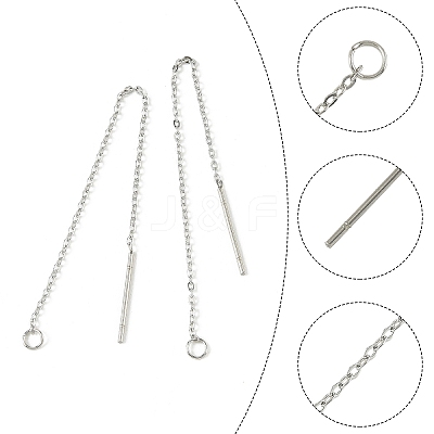10 Pairs 304 Stainless Steel Earring Findings STAS-YW0001-09-1