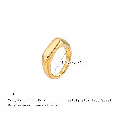 Irregular 304 Stainless Steel Finger Rings for Women SA8524-32-1