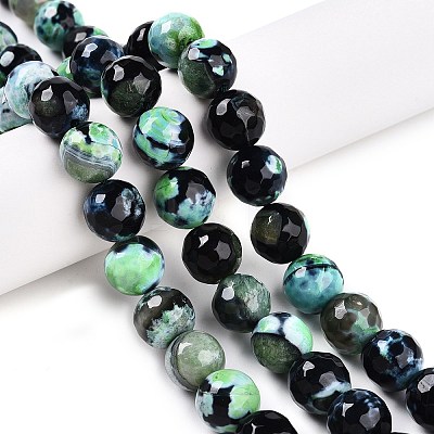 Dyed Natural Agate Beads Strands G-T141-01A-03-1