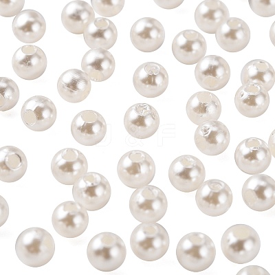 Imitation Pearl Acrylic Beads PL614-1-1