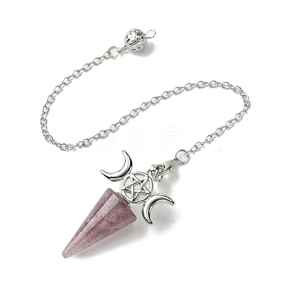 Natural Mixed Stone Cone Dowsing Pendulum Big Pendants G-C114-01P-1