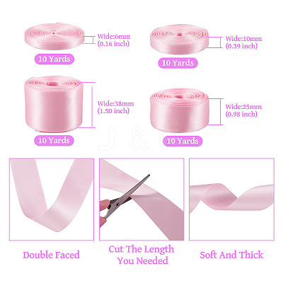 40 Yards 4 Styles Double Face Satin Ribbon OCOR-TA0001-99-1
