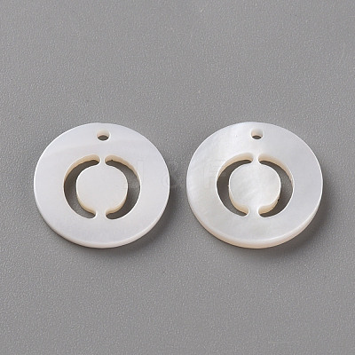 Natural Freshwater Shell Pendants SHEL-Q311-008O-1