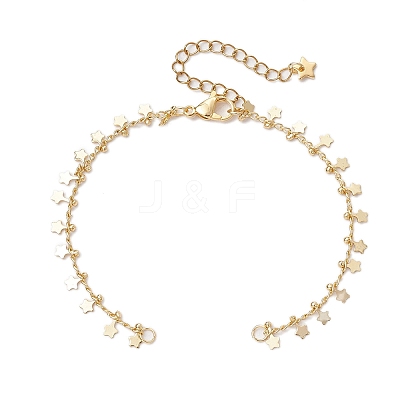 Brass Curb Chain Bracelet Makings AJEW-JB01324-1