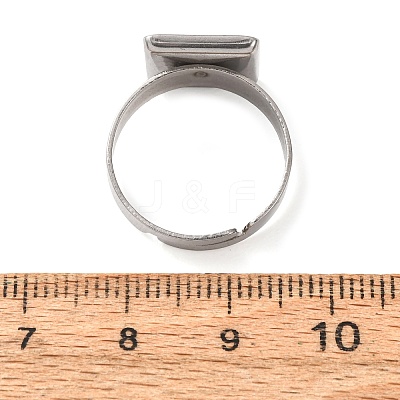 Adjustable 304 Stainless Steel Finger Rings Components SA-CBA8B85-08C-P-1