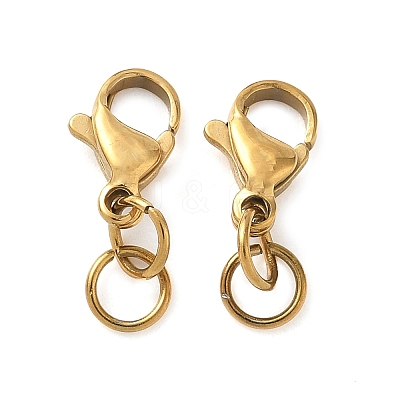 304 Stainless Steel Lobster Claw Clasps STAS-K313-01B-G-1