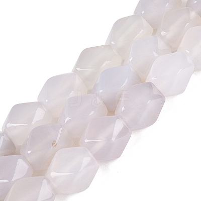 Natural White Agate Beads Strands GG-N361-06A-01-1