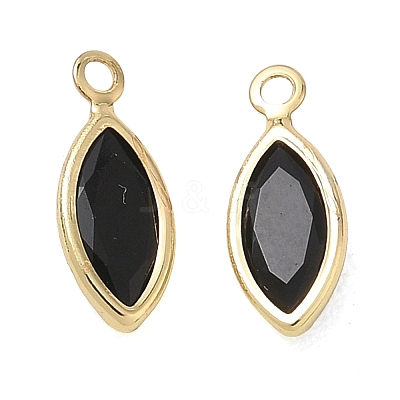 Brass Pave Cubic Zirconia Charms CU-CBABEB3-06G-1