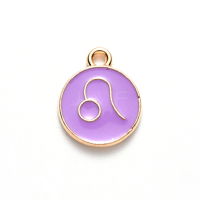 Alloy Enamel Pendants X-ENAM-S124-01B-01G-1