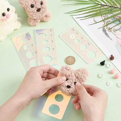 Acrylic Measuring Tool for Doll Craft Eyes TOOL-WH0155-110A-01-1
