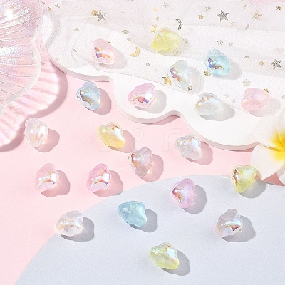 35Pcs 7 Colors Transparent Acrylic Beads MACR-YW0004-64-1