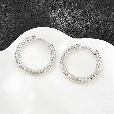 Brass Huggie Hoop Earrings KK-CBA8324-18A-P-1