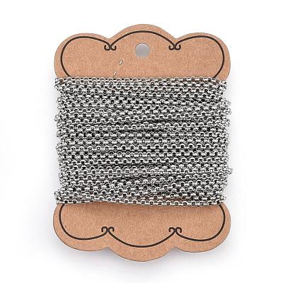 Tarnish Resistant 304 Stainless Steel Rolo Chains CHS-L017-18A-1