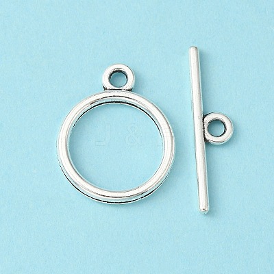 Tibetan Style Toggle Clasps TIBEP-A12208-S-LF-1