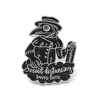 Plague Doctor Enamel Pin JEWB-I022-11E-P-1