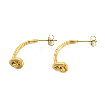 Ion Plating(IP) 304 Stainless Steel Stud Earrings EJEW-H013-20G-1