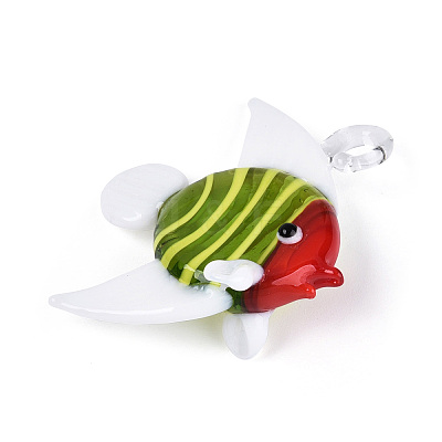 Handmade Lampwork Pendants LAMP-T025-02E-1