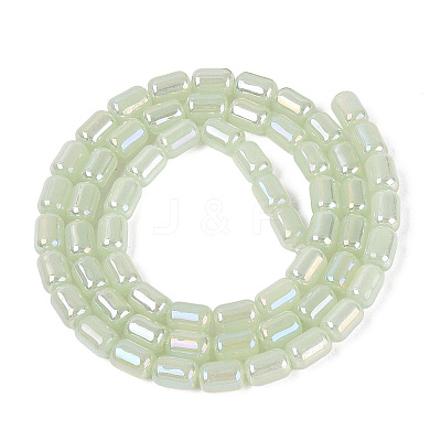 Electroplate Imitation Jade Glass Beads Strands EGLA-Q132-03A-B03-1