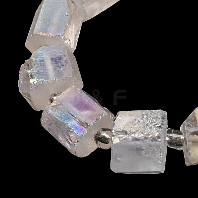Electroplated Natural Quartz Beads Strands G-G767-02-16-1
