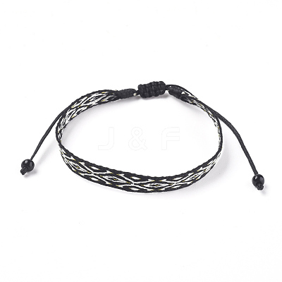 Unisex Adjustable Braided Bead Bracelets BJEW-J181-08A-1