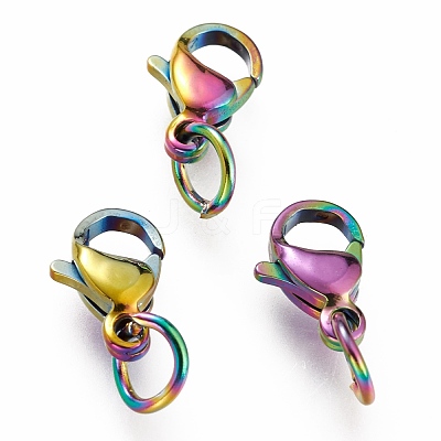 Ion Plating(IP) 304 Stainless Steel Lobster Claw Clasps STAS-G240-01A-C-1