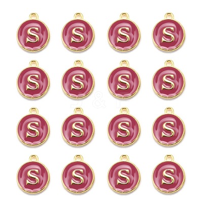 Golden Plated Alloy Enamel Charms ENAM-S118-08S-1