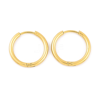 Ion Plating(IP) Round Ring 304 Stainless Steel Hoop Earrings for Women LS-EJEW-G388-02B-G-1