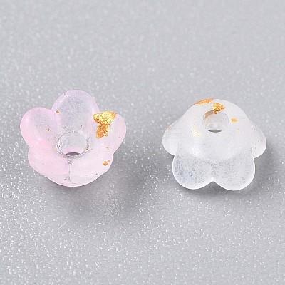 Frosted Transparent Acrylic Beads OACR-N137-72C-1