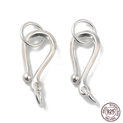 925 Sterling Silver S Shape Clasps STER-A009-17-1