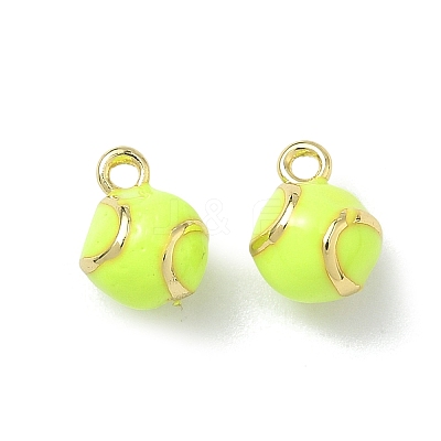 Brass Enamel Pendants KK-I476-28B-G03-1