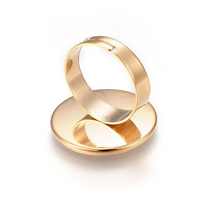 Adjustable 201 Stainless Steel Finger Rings Components X-STAS-G187-01G-20mm-1