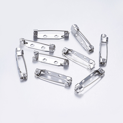 Tarnish Resistant 304 Stainless Steel Pin Brooch Back Bar Findings STAS-L198-09P-1