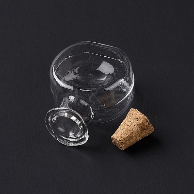 Flat Round Miniature Glass Bottles GLAA-H019-05A-1
