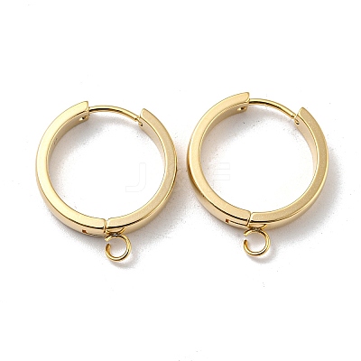 201 Stainless Steel Huggie Hoop Earrings Findings STAS-A167-01V-G-1