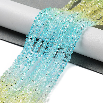 Transparent Glass Bead Strands GLAA-H023-03A-1