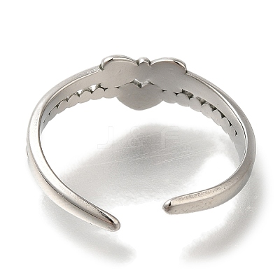 304 Stainless Steel Cuff Rings RJEW-Z074-20P-1