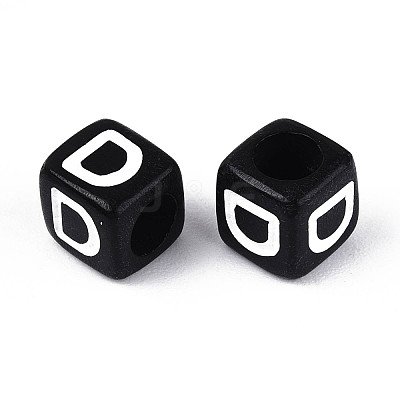 Initial Acrylic Horizontal Hole Beads OACR-ZX006-35D-1