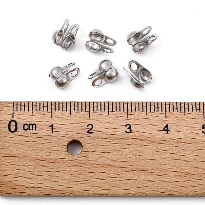 Tarnish Resistant 304 Stainless Steel Bead Tips STAS-R063-22-1
