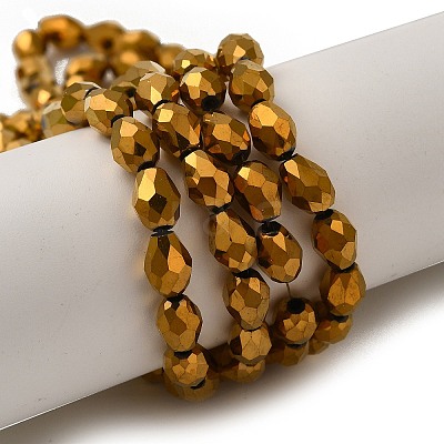 Electroplate Glass Beads Strands EGLA-D017-7x5mm-3-1