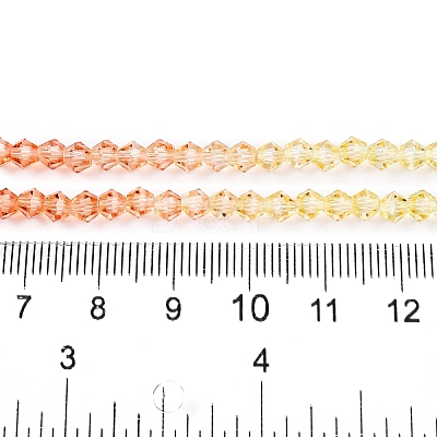Gradient Color Baking Paint Glass Bead Strands X1-DGLA-A039-T6mm-A014-1