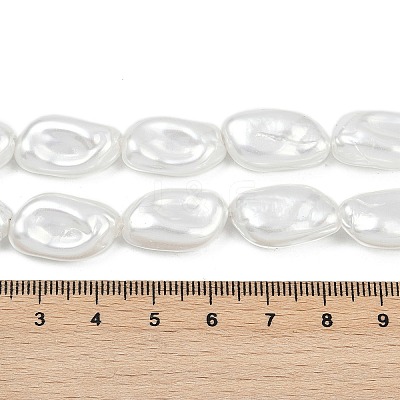Electroplate Porcelain Imitation Pearl Beads Strands BSHE-Z009-01A-1