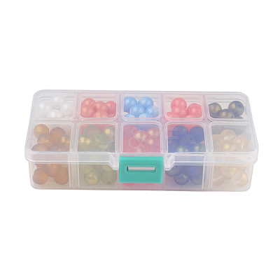 10 Colors Spray Painted Glass Beads DGLA-JP0001-03-10mm-1