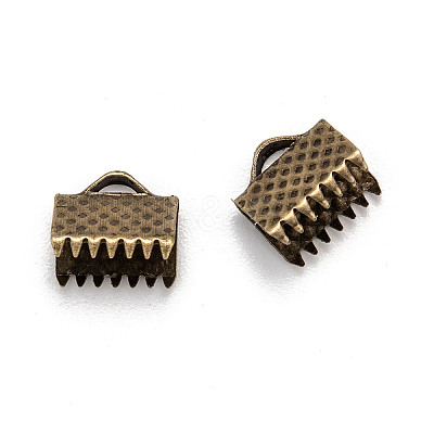 Iron Ribbon Crimp Ends E004Y-AB-01-1