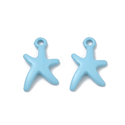 Spray Painted Alloy Pendants AL-CBA5D51-01B-1