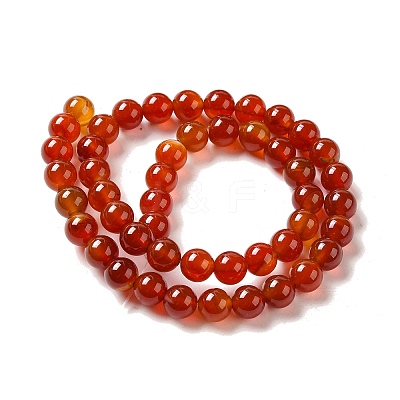 Natural Carnelian Beads Strands G-G390-8mm-03-1