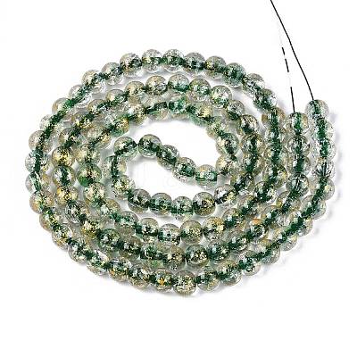Crackle Transparent Glass Beads Strands X1-GLAA-N030-8mm-01F-1